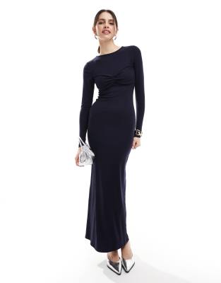 4th & Reckless 4th & Reckless bust detail maxi dress in navy