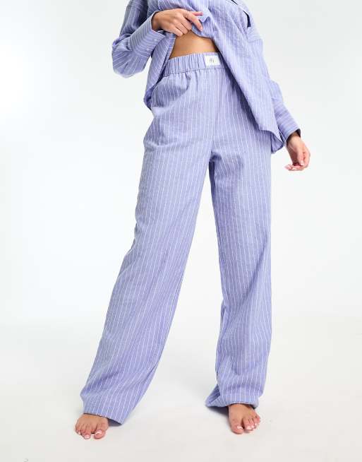 SPORTY & RICH Vendome striped cotton-poplin pajama pants