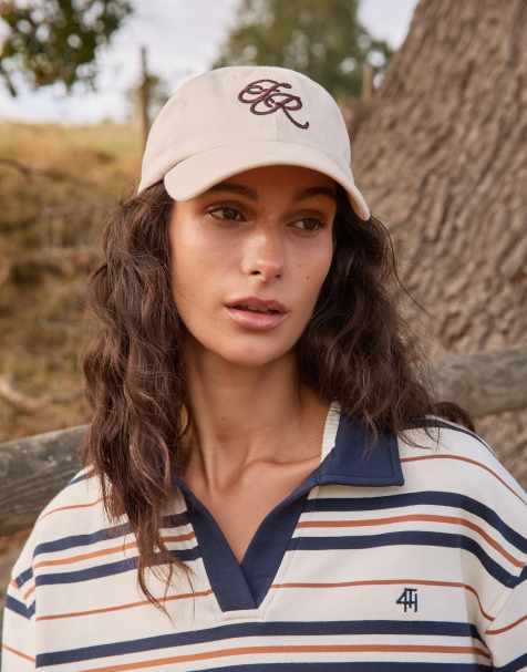 4th & Reckless - Casquette avec logo et motif Fourth brodé - Crème - view 1