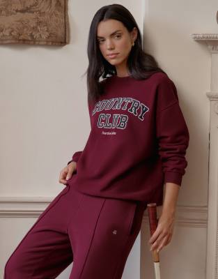 Charli sweatshirt in burgundy-Red