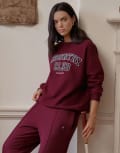 4th & Reckless Charli sweatshirt in burgundy-Red