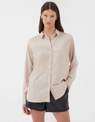 4th & Reckless check shirt in beige