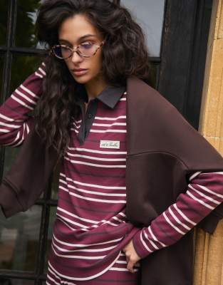 4th & Reckless Collared Long Sleeve Top In Multi