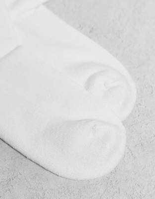 4th & Reckless Contrast Logo 2 Pack Crew Socks In White