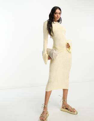 4th & Reckless costella crochet knit midaxi summer dress in