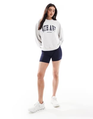 4th & Reckless Cotton Avenue Logo Sweatshirt In Gray