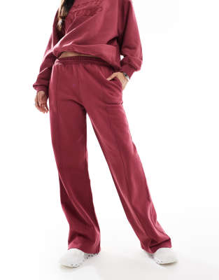 4th & Reckless Cotton Embroidered Logo Seam Front Sweatpants