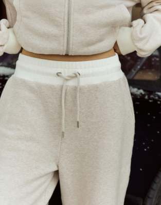 4th & Reckless Cotton Rich Elasticated Waistband Wide Leg Relaxed Sweatpants In Gray