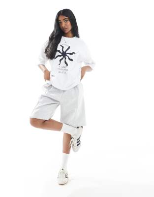 【SATIIIZ】Belle loose check shirt I.O.C. Blooming Bull T-Shirt - Women's T-Shirts in Heather