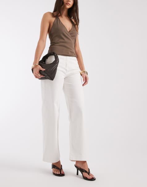 4th & Reckless - Cremefarvede denimjeans med lige ben - view 1