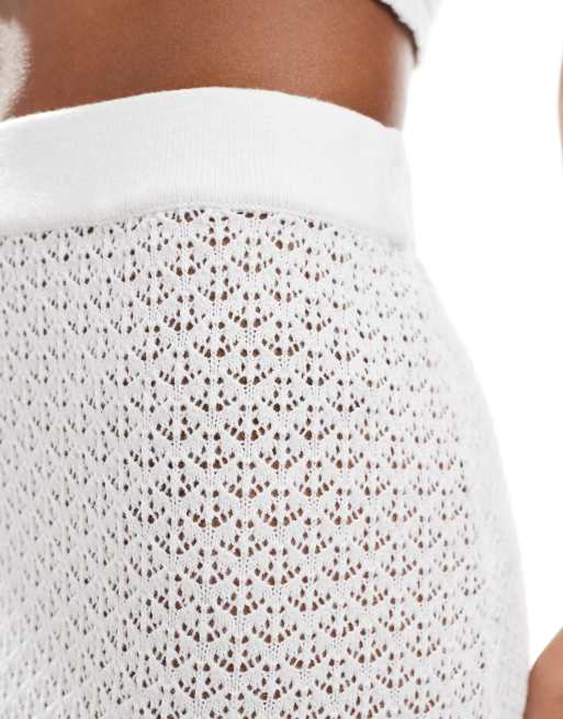 4th & Reckless crochet maxi beach skirt in white - part of a set, 3 of 5