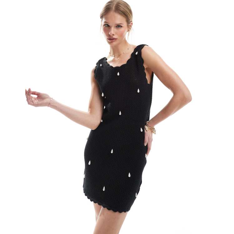 crochet scallop scoop beach dress Lemon Scoop Back Long Sleeve Crochet Beach Dress