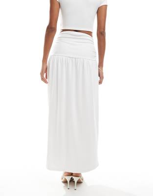 ワンピース Glow Sheer Layering Skirt White White-High-Waist-Sheer-Lace-