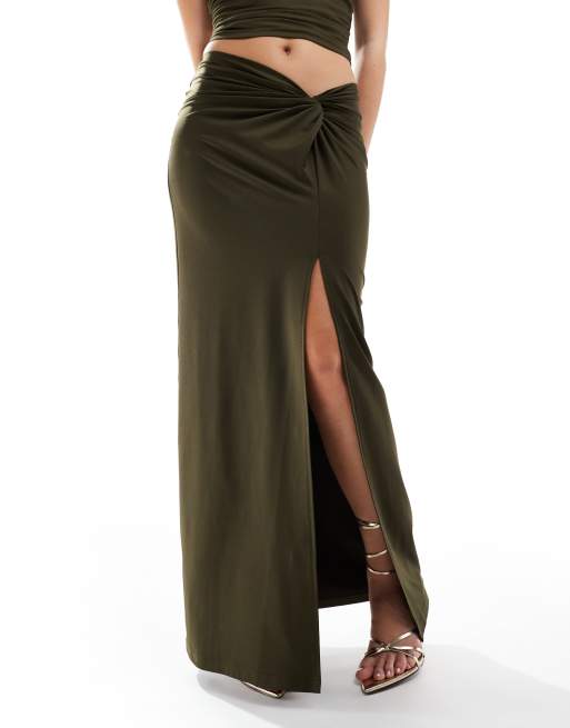 4th & Reckless double layered slinky twist detail thigh