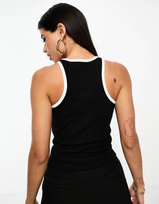 black tank with white trim
