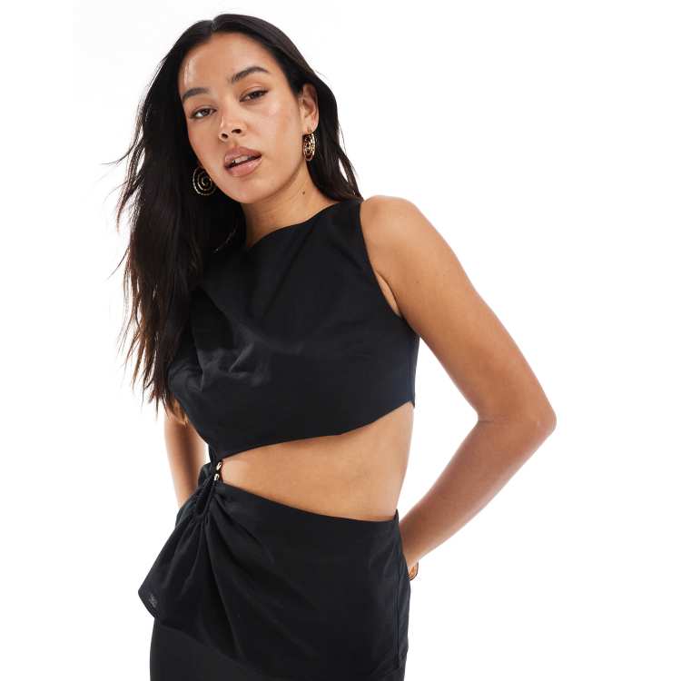 ◇typeservice◇ Moments Hot Fix Top Black NOEMI Black Hot Fix Diamante Top – Noughts & Kisses