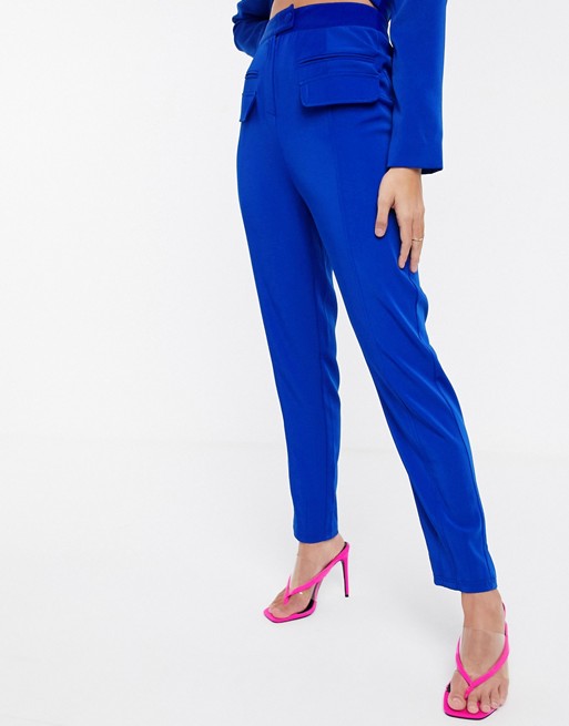 4th & Reckless exclusive tailored trouser in cobalt