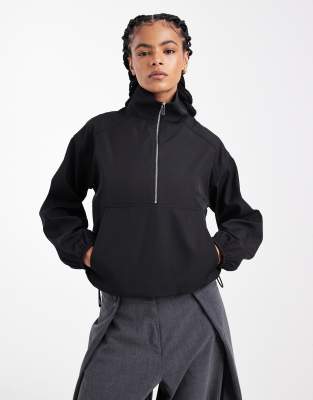 4th & Reckless Exclusive Water Repellent Toggle Detail Pullover Jacket In Black