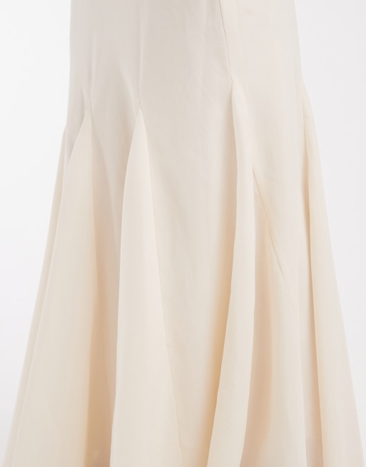 4th & Reckless fishtail hem maxi skirt co-ord in cream, 4 of 5
