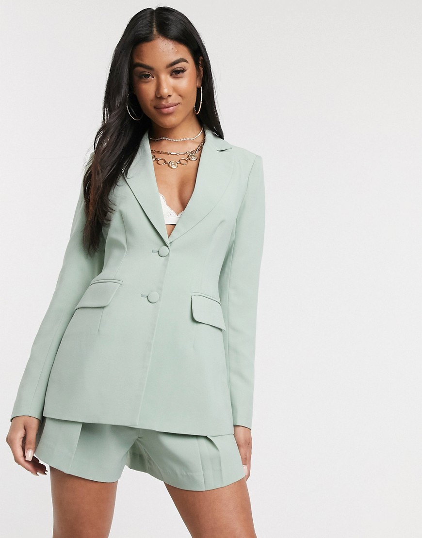 4th & Reckless fitted blazer in mint-Green