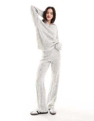 4th & Reckless 4th & Reckless flared knitted trousers co-ord in grey marl-Multi