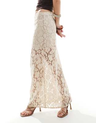 4th & Reckless Flower Lace Maxi Skirt