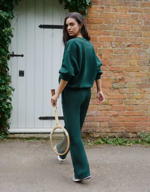 4th & Reckless Forrest wide leg jogger in green | ASOS