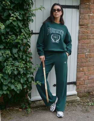 Forrest wide leg sweatpants in green