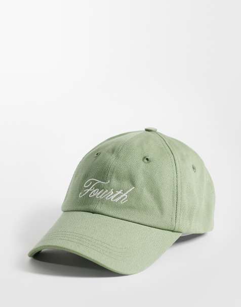 4th & Reckless 'Fourth' embroidered logo cap in khaki green - view 1