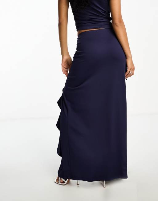 Long on sale navy skirt