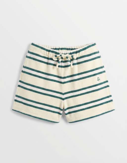 4th & Reckless - Gestreepte short van badstof met trekkoord in de taille in geel, deel van co-ord set, 6 van 7