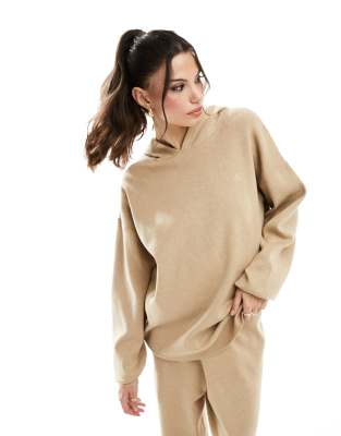 4th & Reckless - Gestrickter Lounge-Kapuzenpullover in Beige-Neutral