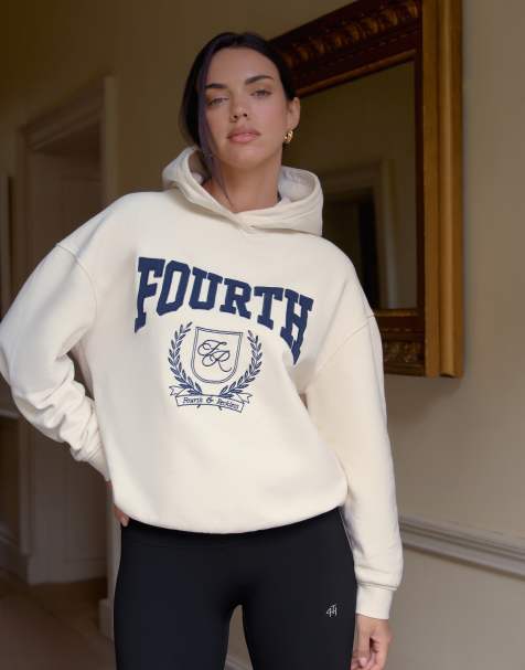 4th & Reckless Harlow oversized hoodie in cream - view 1