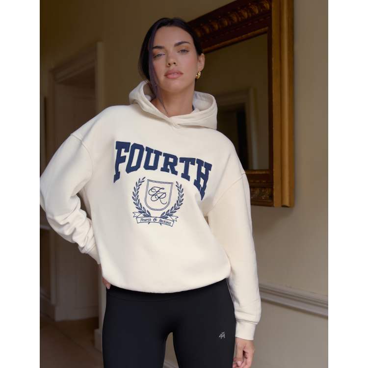 【週末価格】Hella RACE HOODIE ivory Unisex Oversized Pullover Hoodie Ecru