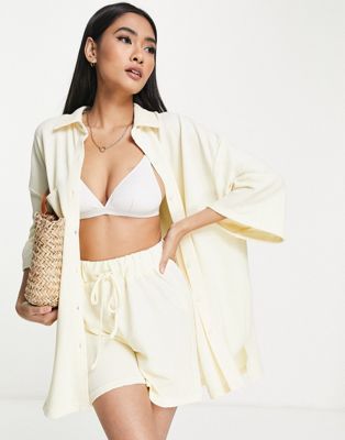 4th & Reckless Jane beach short co-ord  in cream