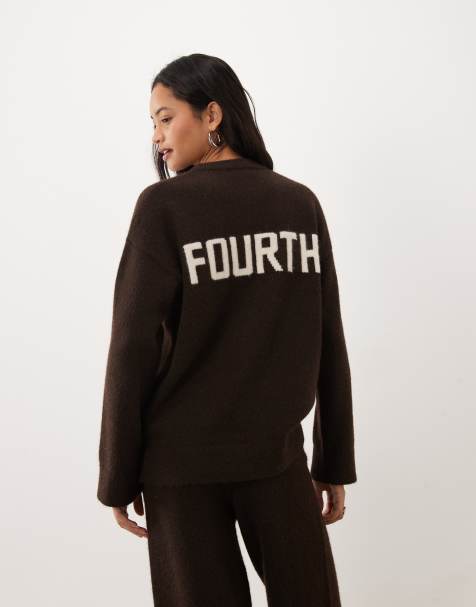 4th & Reckless - jersey de conjunto con logo en la espalda 'fourth' en chocolate - view 1