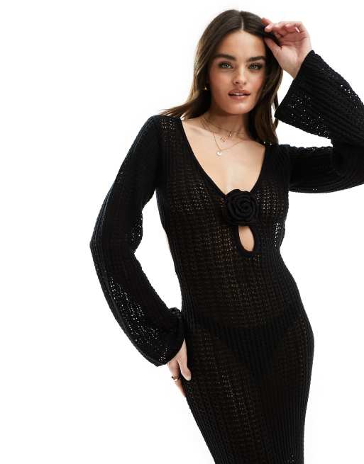 knit hole dress LIAISON KNIT KEYHOLE MAXI DRESS | JUNIPER — THIRD FORM main image 0