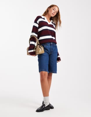 4th & Reckless Knit Collared Rugby Sweater In Multi