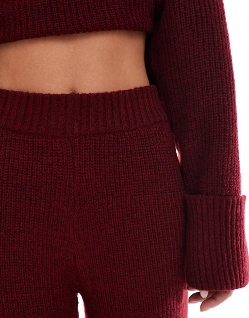 Ribbed Straight Leg Knit Pants in Smoke - Retro, Indie and Unique Fashion