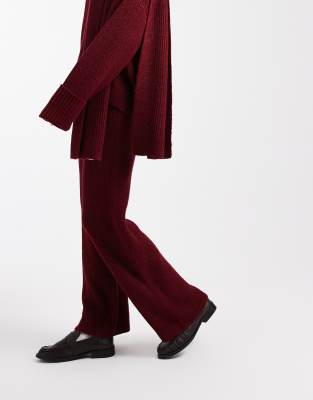 4th & Reckless Knit Wide Leg Pants In Red