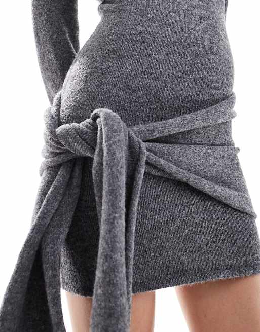 4th & Reckless knit wide sleeve knot detail mini sweater 4th & Reckless knit wide sleeve knot detail mini sweater
