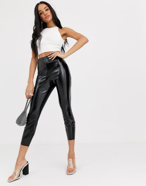 4th & Reckless knitted crop top with bust cup detail in white, 4 of 4