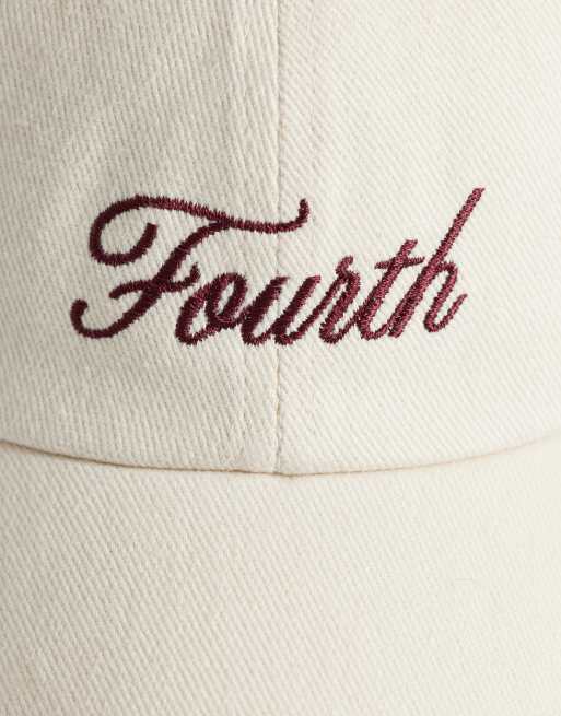 4th & Reckless – Kremowa czapka z daszkiem z haftowanym logo Fourth, 3 z 3