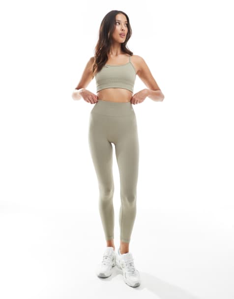 4th & Reckless - Legging de sport sculptant d'ensemble sans coutures à taille haute - Pistache - view 1