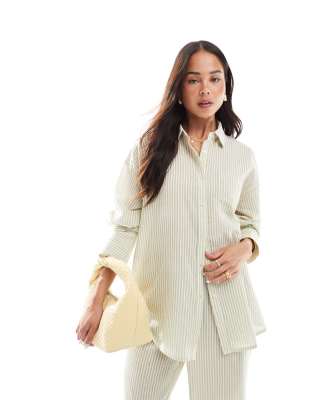 4th & Reckless Lightweight Linen Look Pocket Detail Beach Shirt