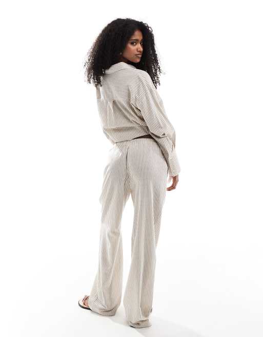 【グランジ】The light Frill west stripe pants グランジ】The light Frill west stripe pants