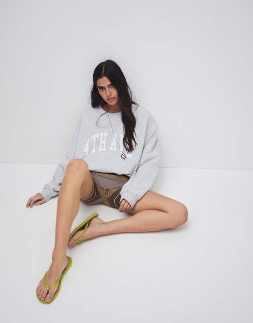 4th & Reckless logo front sweatshirt in grey, 2 of 8