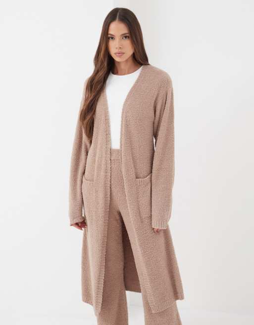 4th Reckless longline cardigan co ord in mocha ASOS