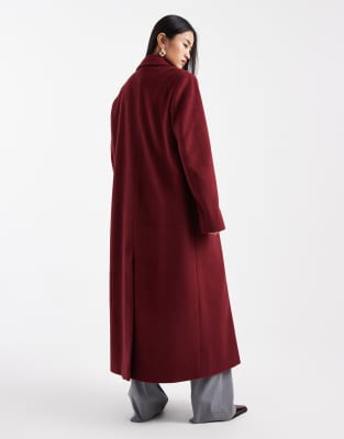 4th & Reckless Longline Structured Formal Coat In Red