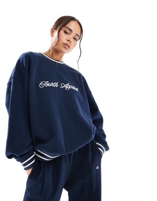 4th & Reckless - Madison - Loungesweatshirt in marineblauw